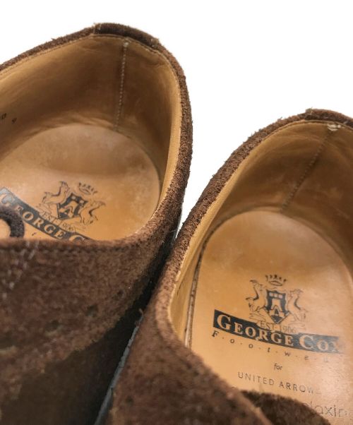 GEORGE COX（ジョージコックス）GEORGE COX (ジョージコックス) green label relaxing (グリーンレーベルリラクシング) 別注グリンレーベルウイングチップスウェードシューズ ブラウン サイズ:9の古着・服飾アイテム