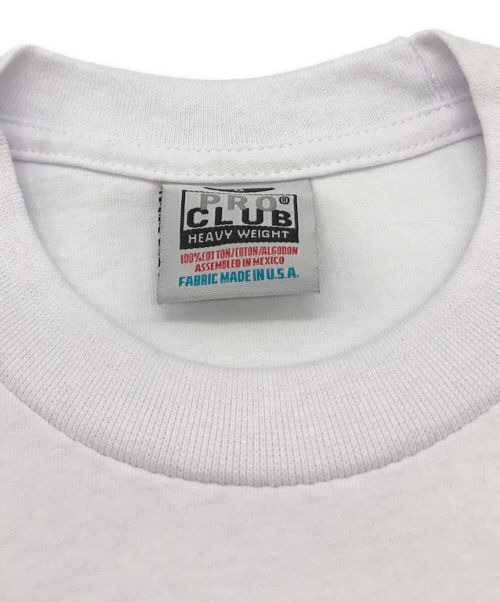 MERCEDES ANCHOR INC（メルセデス アンカー インク）MERCEDES ANCHOR INC (メルセデス アンカー インク) スリーブプリントクルーネックカットソー PRO CLUBボディ ホワイト×ブラック サイズ:Sの古着・服飾アイテム