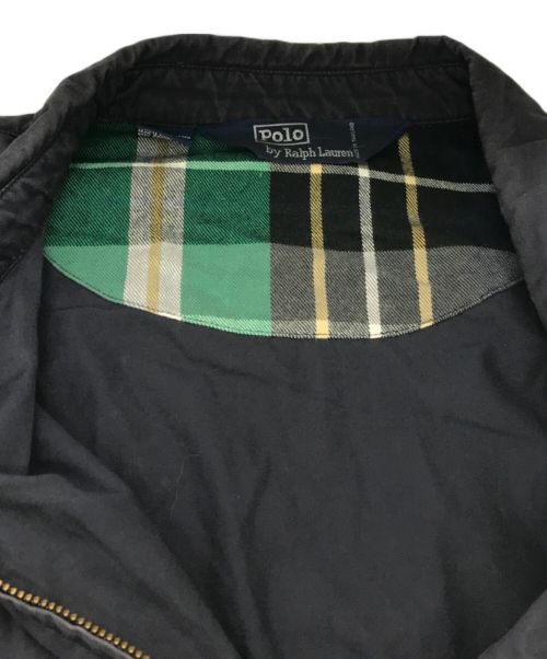 POLO RALPH LAUREN（ポロ・ラルフローレン）POLO RALPH LAUREN (ポロ・ラルフローレン) 90's 裏地ネルチェックオールドスイングトップ ネイビー サイズ:表記無し（実寸サイズをご参考下さい）の古着・服飾アイテム