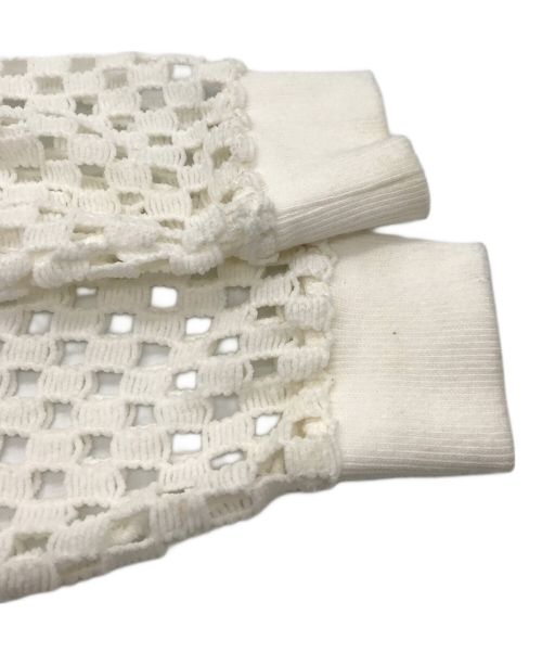 FUMIE=TANAKA（フミエタナカ）FUMIE=TANAKA (フミエタナカ) mall mesh P/O　 F22S-27　モールメッシュプルオーバー ホワイト サイズ:1の古着・服飾アイテム