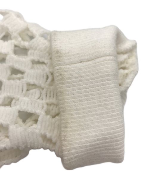 FUMIE=TANAKA（フミエタナカ）FUMIE=TANAKA (フミエタナカ) mall mesh P/O　 F22S-27　モールメッシュプルオーバー ホワイト サイズ:1の古着・服飾アイテム