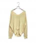 DEUXIEME CLASSEドゥーズィエム クラス）の古着「Lily Linen Vネック プルオーバー 23080500413010」｜アイボリー