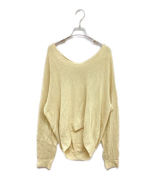 DEUXIEME CLASSE（ドゥーズィエム クラス）Deuxieme Classe (ドゥーズィエム クラス) Lily Linen Vネック プルオーバー 23080500413010 アイボリー サイズ:FREEの古着・服飾アイテム