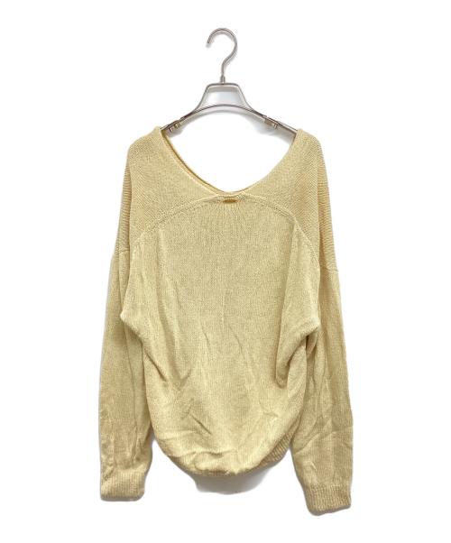 DEUXIEME CLASSE（ドゥーズィエム クラス）Deuxieme Classe (ドゥーズィエム クラス) Lily Linen Vネック プルオーバー 23080500413010 アイボリー サイズ:FREEの古着・服飾アイテム