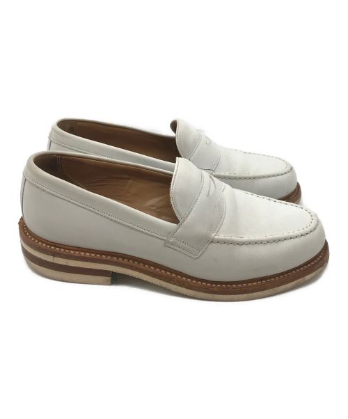 JOSEPH CHEANEY（ジョセフチーニー）JOSEPH CHEANEY (ジョセフチーニー) HUDSON WHITE NUBUCK コインローファー ビブラムソール ホワイト サイズ:6Fの古着・服飾アイテム