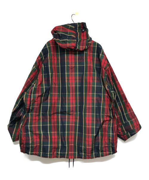 Christian Dior（クリスチャン ディオール）Christian Dior (クリスチャン ディオール) テクニカルタフタ アノラック ブルゾン 957C03A2858 19AW 伊勢丹 チェックンディオール 20周年記念 タータンチェック ネイビー×レッド サイズ:Sの古着・服飾アイテム