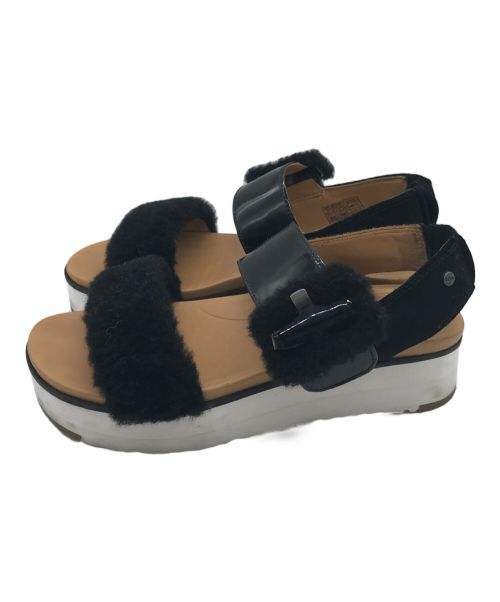 UGG（アグ）UGG (アグ) ストラップサンダル 1099815 LE FLUFF ル フラッフ ブラック サイズ:24.5cmの古着・服飾アイテム