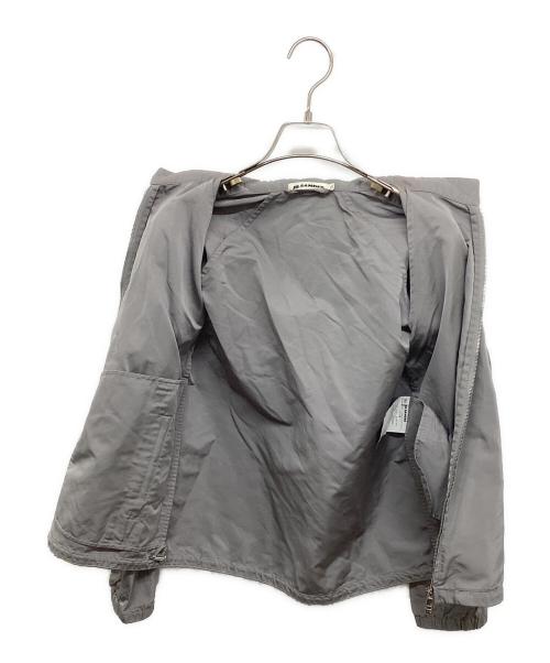 JIL SANDER（ジルサンダー）JIL SANDER (ジルサンダー) シルク混 ジップアップジャケット グレー サイズ:34の古着・服飾アイテム