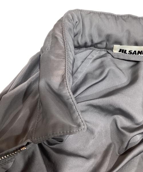 JIL SANDER（ジルサンダー）JIL SANDER (ジルサンダー) シルク混 ジップアップジャケット グレー サイズ:34の古着・服飾アイテム