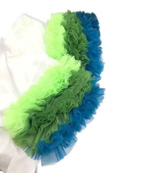 TOMO KOIZUMI（トモコイズミ）TOMO KOIZUMI (トモコイズミ) 袖フリルTシャツ TK001 マルチカラー ラッフルスリーブ マルチカラー サイズ:Mの古着・服飾アイテム