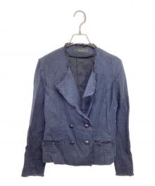 allureville（アルアバイル）の古着「MANTECOリネンブレンドジャケット 202310-10-060-65-020」｜ネイビー