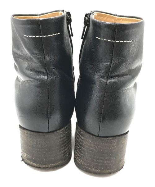 MM6 Maison Margiela（エムエムシックスメゾンマルジェラ）MM6 Maison Margiela (エムエムシックス メゾンマルジェラ) アナトミックブーツ スクエアトゥ チャンキーヒール S59WU0173 ブラック サイズ:35の古着・服飾アイテム