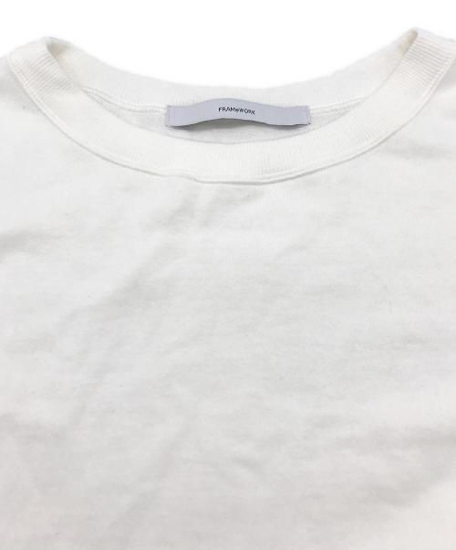 FRAMeWORK（フレームワーク）FRAMeWORK (フレームワーク) ショートSWEATハーフスリーブ 24-070-220-7820-2-0 ホワイト サイズ:FREEの古着・服飾アイテム