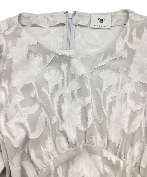 barohoma（バロホマ）barohoma (バロホマ) Chiffon jacquard onepiece  グレー サイズ:表記無しの古着・服飾アイテム
