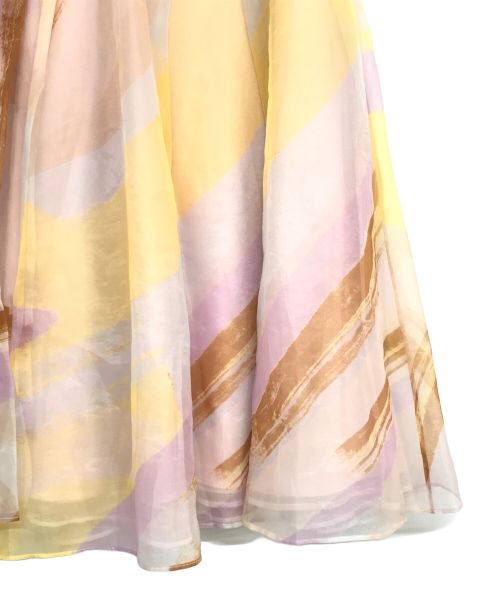 CELFORD（セルフォード）CELFORD (セルフォード) アブストラクトプリントスカート　CWFS221003 ピンク サイズ:36の古着・服飾アイテム