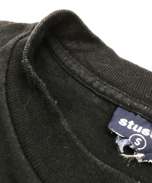 stussy（ステューシー）stussy (ステューシー) 90's ロゴTシャツ OLD stussy 90年代中期紺タグ CA-28629 ブラック サイズ:Sの古着・服飾アイテム