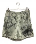 stussyステューシー）の古着「Mesh Short Basic Snake 112317」｜アイボリー