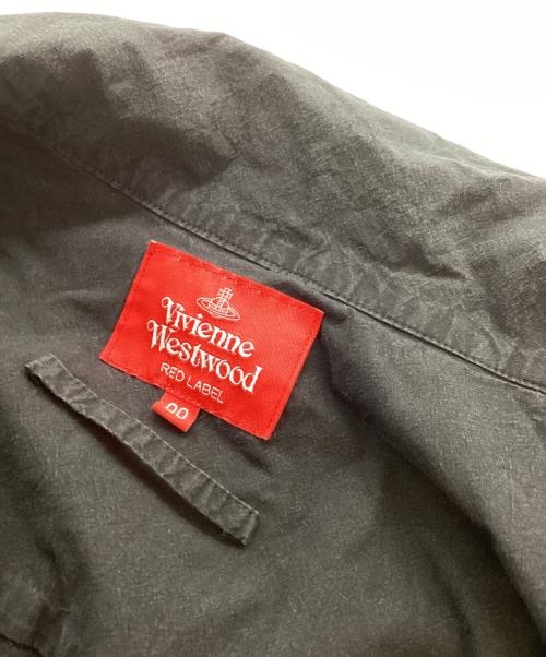 Vivienne Westwood RED LABEL（ヴィヴィアンウエストウッドレッドレーベル）Vivienne Westwood RED LABEL (ヴィヴィアンウエストウッドレッドレーベル) ラブフリルカラーシャツワンピース　ベルト欠品 ブラック サイズ:00の古着・服飾アイテム