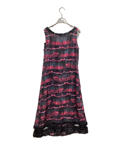 COMME des GARCONS（コムデギャルソン）COMME des GARCONS (コムデギャルソン) 転写プリントワンピース GB-O031  AD2008 バッドテイスト期 ブラック×ピンク サイズ:Sの古着・服飾アイテム