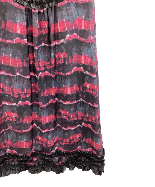 COMME des GARCONS（コムデギャルソン）COMME des GARCONS (コムデギャルソン) 転写プリントワンピース GB-O031  AD2008 バッドテイスト期 ブラック×ピンク サイズ:Sの古着・服飾アイテム