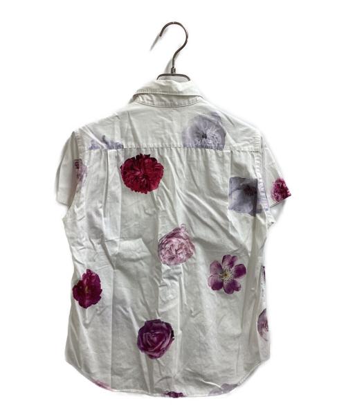 JUNYA WATANABE COMME des GARCONS（ジュンヤワタナベ コムデギャルソン）JUNYA WATANABE COMME des GARCONS ((ジュンヤワタナベ コムデギャルソン) フラワープリント半袖シャツ　/　JB-100036M　/　AD1999 ホワイト サイズ:Mの古着・服飾アイテム