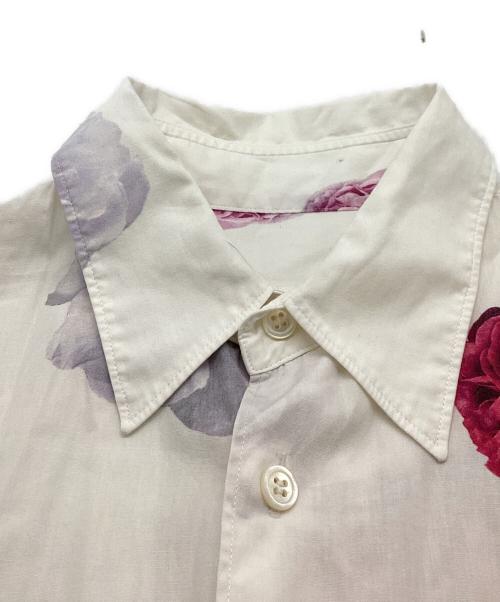JUNYA WATANABE COMME des GARCONS（ジュンヤワタナベ コムデギャルソン）JUNYA WATANABE COMME des GARCONS ((ジュンヤワタナベ コムデギャルソン) フラワープリント半袖シャツ　/　JB-100036M　/　AD1999 ホワイト サイズ:Mの古着・服飾アイテム