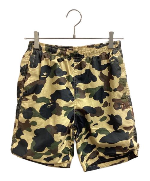 A BATHING APE（ア ベイシング エイプ）A BATHING APE (ア ベイシング エイプ) 1ST CAMO BEACH SHORTS　001SPE301005X　 ブラウン サイズ:不明(タグ薄れ有)の古着・服飾アイテム