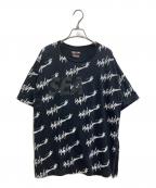 YOHJI YAMAMOTO×WIND AND SEAヨウジヤマモト×ウィンダンシー）の古着「Monogram Print T-shirs モノグラムプリントTシャツ」｜ブラック