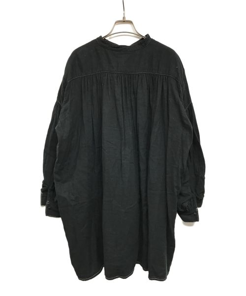 Madder Madder（マダマダ）Madder Madder (マダマダ) ノーカラーギャザーワンピース　MM222OP04 ブラック サイズ:FREEの古着・服飾アイテム