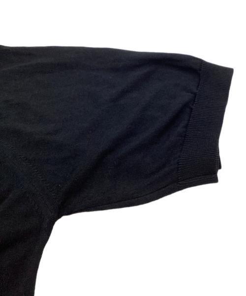 JOHN SMEDLEY（ジョンスメドレー）JOHN SMEDLEY (ジョンスメドレー) WACKO MARIA (ワコマリア) ニット ショートスリーブ ポロ ブラック サイズ:Lの古着・服飾アイテム