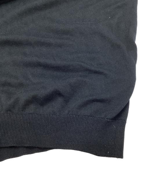 JOHN SMEDLEY（ジョンスメドレー）JOHN SMEDLEY (ジョンスメドレー) WACKO MARIA (ワコマリア) ニット ショートスリーブ ポロ ブラック サイズ:Lの古着・服飾アイテム