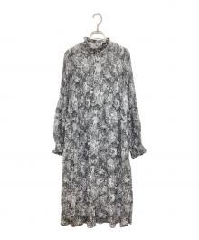 GANNI（ガニー）の古着「Pleated Georgette Dress / プリーツジョーゼットドレス　並行品　F5033」｜グレー