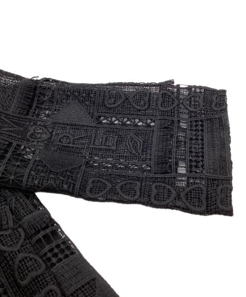 GRACE CONTINENTAL（（グレースコンチネンタル）GRACE CONTINENTAL (（グレースコンチネンタル) レタードレースワンピース ブラック サイズ:Sの古着・服飾アイテム