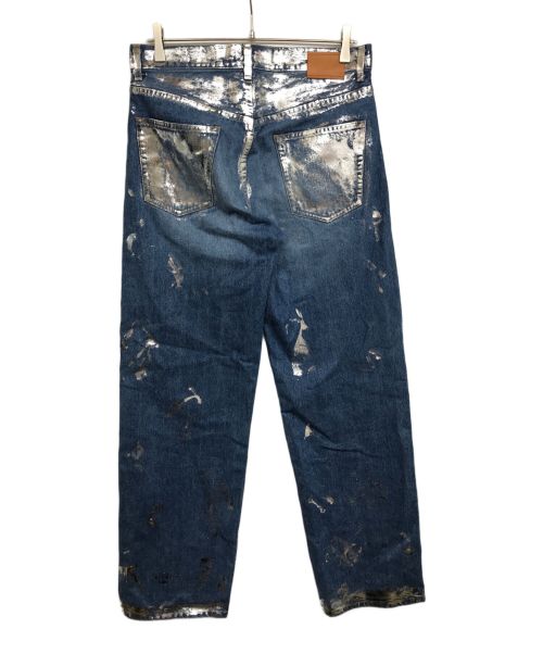 KHOKI（コッキ）KHOKI (コッキ) 24SS Silver printed pants 24SS-P-04 シルバープリントパンツ インディゴ サイズ:2 未使用品の古着・服飾アイテム