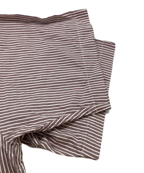stussy（ステューシー）stussy (ステューシー) BOXY SS SHIRT 8 BALL STRIPE　1110329 ホワイト×レッド サイズ:Mの古着・服飾アイテム