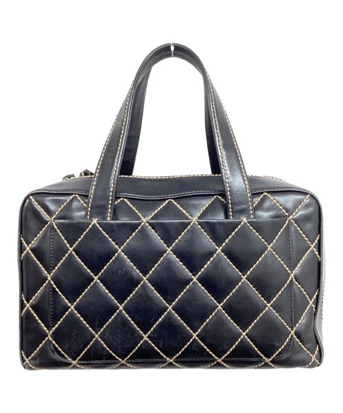 CHANEL（シャネル）CHANEL (シャネル) ココマークワイルドステッチハンドバッグ　ギャランティカードなし　04.3.17 G.Z　A18121 ブラックの古着・服飾アイテム