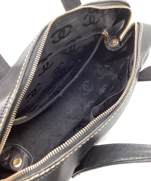 CHANEL（シャネル）CHANEL (シャネル) ココマークワイルドステッチハンドバッグ　ギャランティカードなし　04.3.17 G.Z　A18121 ブラックの古着・服飾アイテム