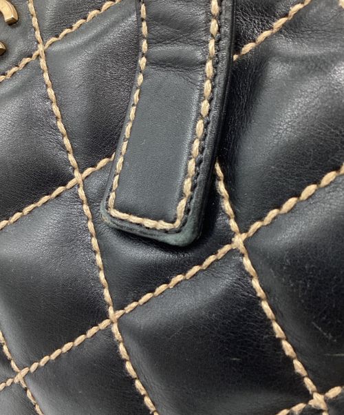 CHANEL（シャネル）CHANEL (シャネル) ココマークワイルドステッチハンドバッグ　ギャランティカードなし　04.3.17 G.Z　A18121 ブラックの古着・服飾アイテム