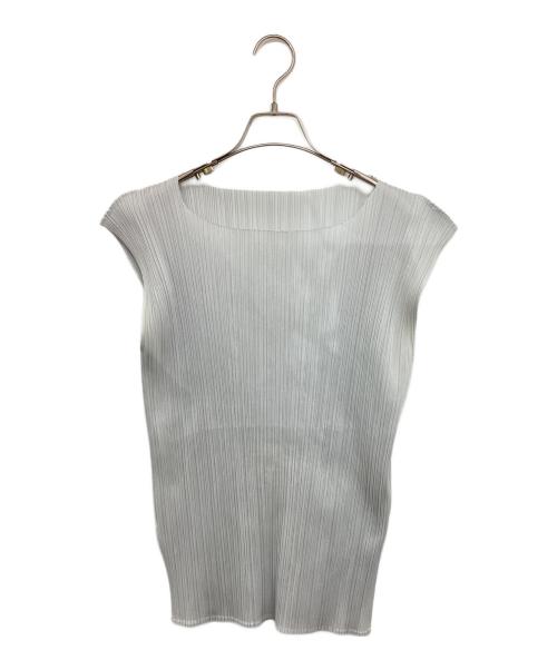 PLEATS PLEASE（プリーツプリーズ）PLEATS PLEASE (プリーツプリーズ) プリーツブラウス PP72-JK603 ライトグレー サイズ:Lの古着・服飾アイテム