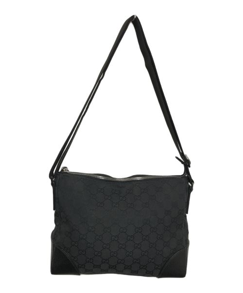GUCCI（グッチ）GUCCI (グッチ) GGキャンバスショルダーバッグ　114273 ブラックの古着・服飾アイテム