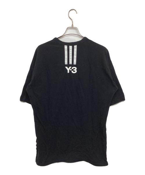 Y-3（ワイスリー）Y-3 (ワイスリー) オーバーサイス3ストライフバックロゴTシャツ HG6089 ブラック サイズ:XSの古着・服飾アイテム