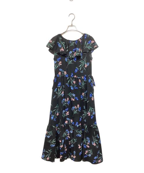 Diagram（ダイアグラム）Diagram (ダイアグラム) リンドウプリントワンピース 3823 1244-0 ブラック サイズ:36の古着・服飾アイテム