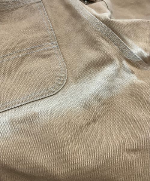 CarHartt（カーハート）CarHartt (カーハート) R01 BIB OVERALL COTTON DUCK ベージュ サイズ:81cm (W32)の古着・服飾アイテム