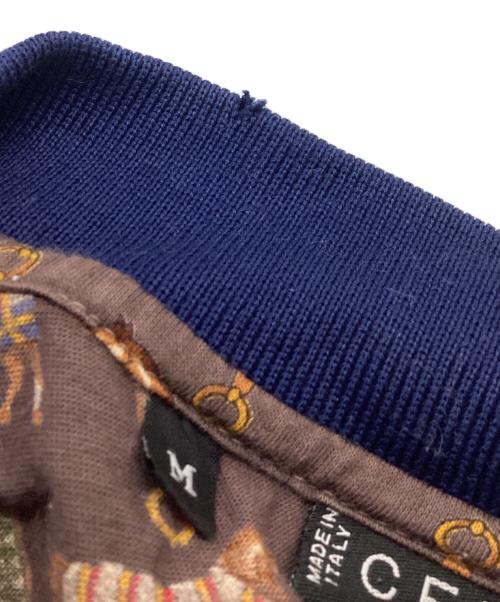 CELINE（セリーヌ）CELINE (セリーヌ) OLD 総柄ポロシャツ ブラウン サイズ:Mの古着・服飾アイテム