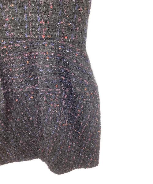 YOKO CHAN（ヨーコチャン）YOKO CHAN (ヨーコチャン) ツイードブラウスワンピース YCD-316-275 ブラック サイズ:FREEの古着・服飾アイテム