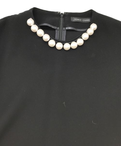 YOKO CHAN（ヨーコチャン）YOKO CHAN (ヨーコチャン) パールブラウスワンピース　YCD-120-554 ブラック サイズ:36の古着・服飾アイテム