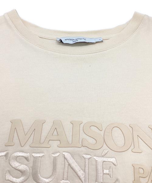 maison kitsune（メゾンキツネ）MAISON KITSUNE (メゾンキツネ) Rue Richelieu Relaxed T-Shirt  / JM00134KJ0035 ベージュ サイズ:Lの古着・服飾アイテム