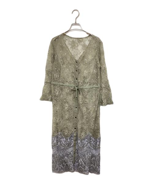 Diagram GRACE CONTINENTAL（ダイアグラム グレースコンチネンタル）Diagram GRACE CONTINENTAL (ダイアグラム グレースコンチネンタル) レースワンピース 03212 31018-00 ベージュ サイズ:36の古着・服飾アイテム