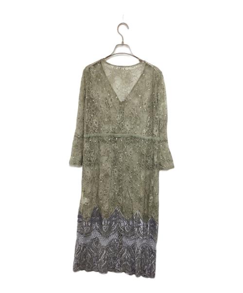 Diagram GRACE CONTINENTAL（ダイアグラム グレースコンチネンタル）Diagram GRACE CONTINENTAL (ダイアグラム グレースコンチネンタル) レースワンピース 03212 31018-00 ベージュ サイズ:36の古着・服飾アイテム