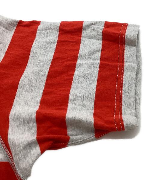 COMME des GARCONS JUNYA WATANABE MAN（コム デ ギャルソン ジュンヤ ワタナベ マン）COMME des GARCONS JUNYA WATANABE MAN (コム デ ギャルソン ジュンヤ ワタナベ マン) Striped S/S Tee　AD2023 ホワイト×レッド サイズ:Mの古着・服飾アイテム